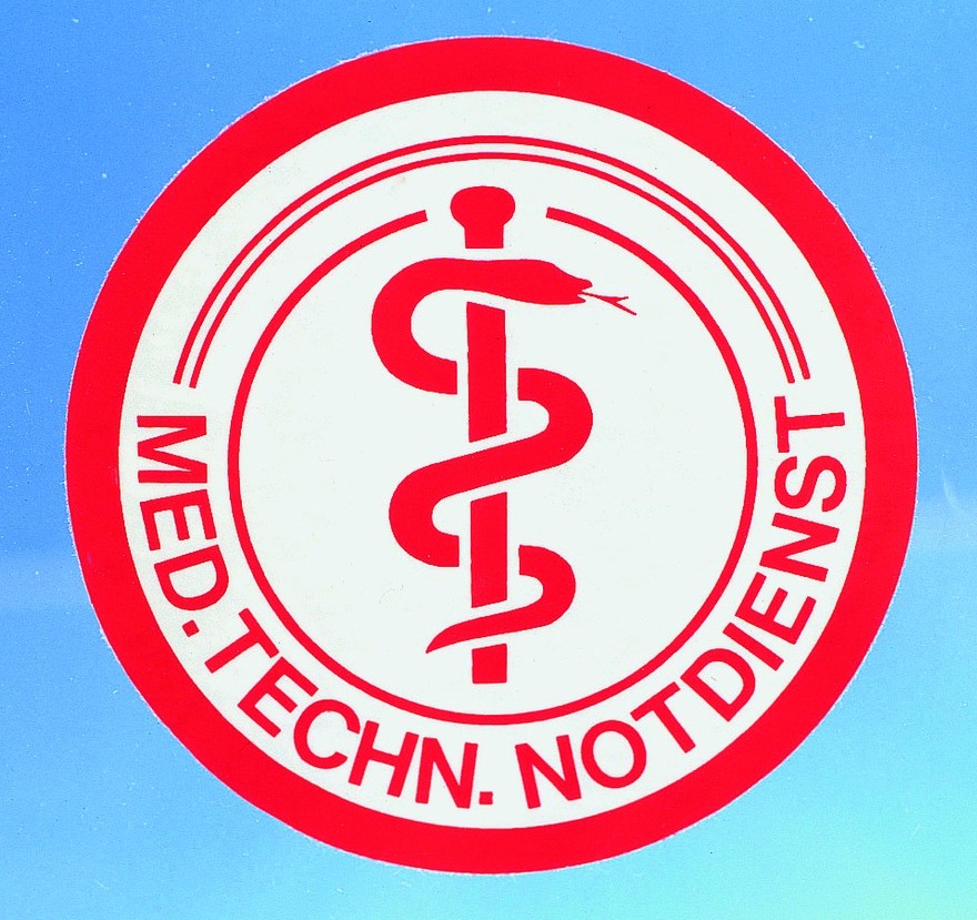 Folienschild "Med.-Techn. Notdienst"